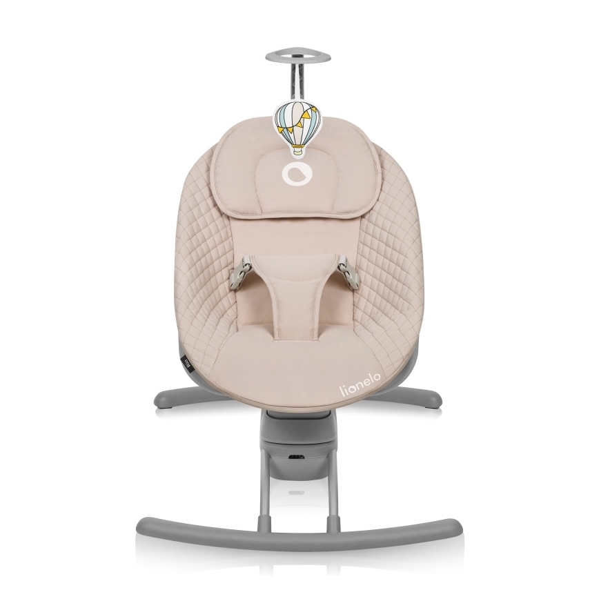 Lionelo - Babysving med melodi RIO 4xC Beige Latte + fjernbetjening