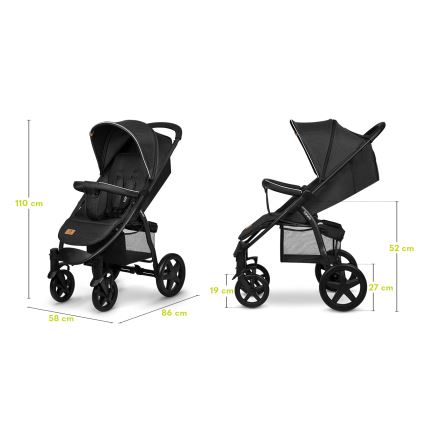 Lionelo - Barnevogn ANNET PLUS sort