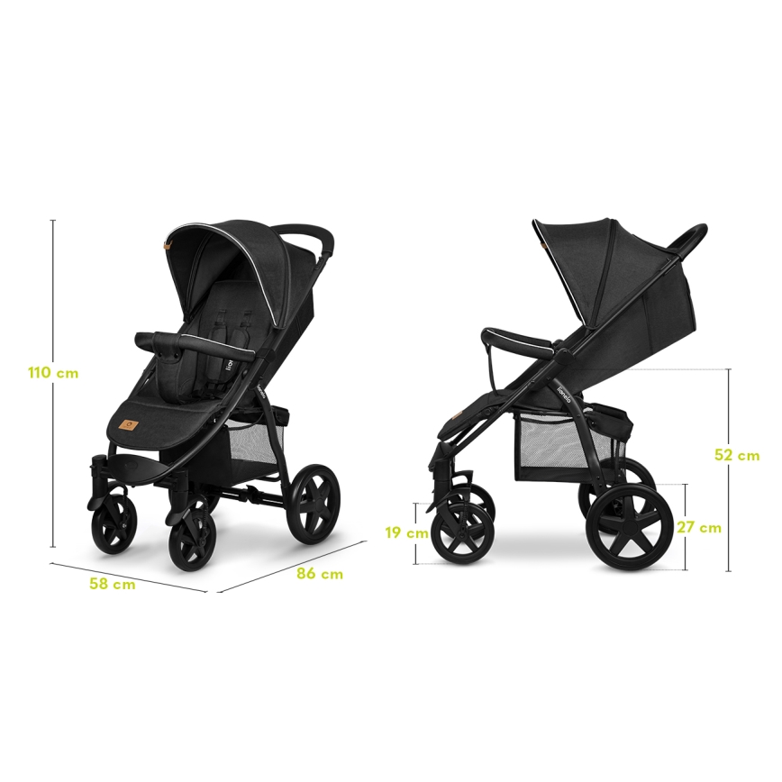 Lionelo - Barnevogn ANNET PLUS sort