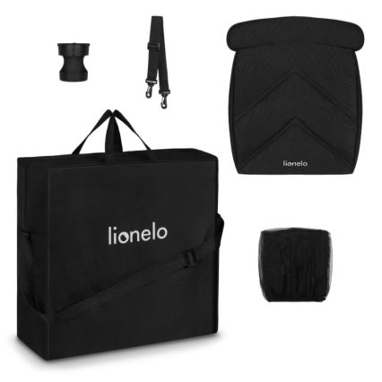 Lionelo - Barnevogn CLOE sort/grå