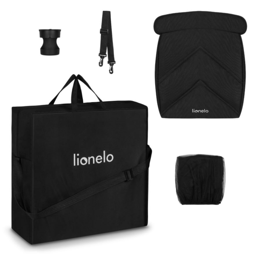 Lionelo - Barnevogn CLOE sort/grå