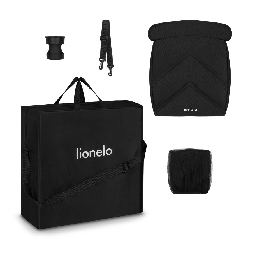 Lionelo - Barnevogn CLOE sort/guldfarvet