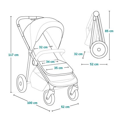Lionelo - Barnevogn EMMA ONE beige