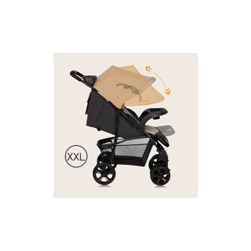 Lionelo - Barnevogn EMMA PLUS beige/sort