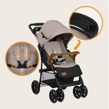 Lionelo - Barnevogn EMMA PLUS beige/sort