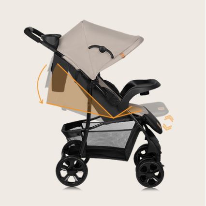 Lionelo - Barnevogn EMMA PLUS beige/sort