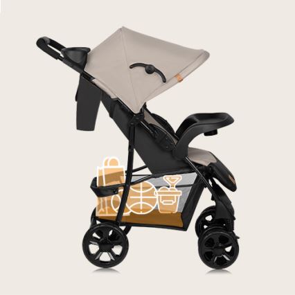 Lionelo - Barnevogn EMMA PLUS beige/sort