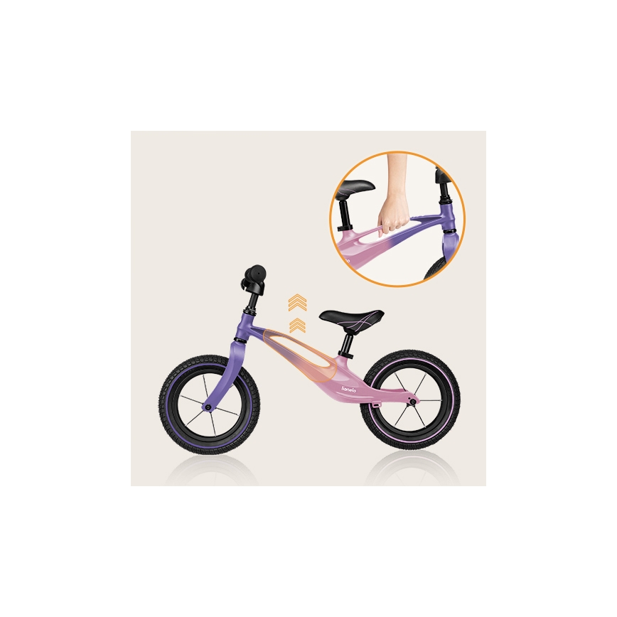 Lionelo - BART AIR løbecykel, lilla/rosa