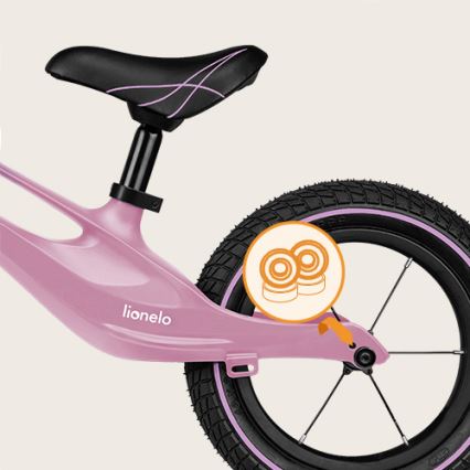 Lionelo - BART AIR løbecykel, lilla/rosa