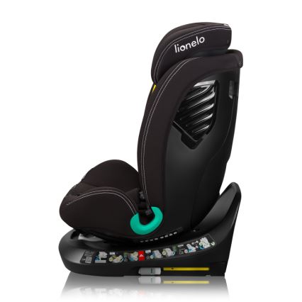 Lionelo - Drejbar autostol med base BASTIAAN ONE i-Size 40-150 cm Black Carbon