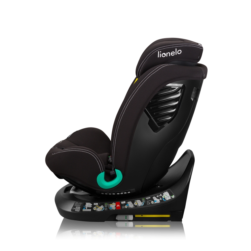 Lionelo - Drejbar autostol med base BASTIAAN ONE i-Size 40-150 cm Black Carbon