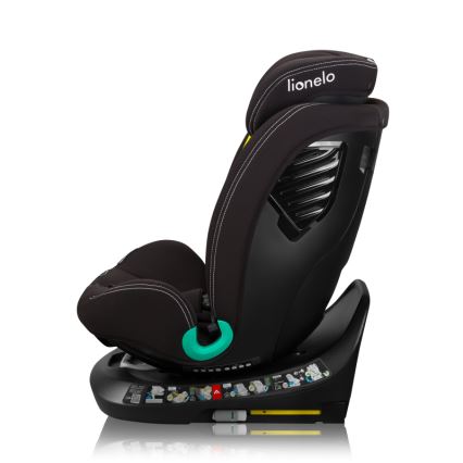 Lionelo - Drejbar autostol med base BASTIAAN ONE i-Size 40-150 cm Black Carbon