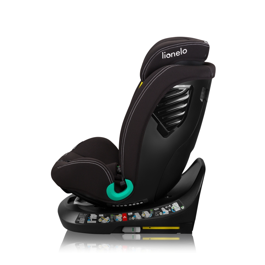 Lionelo - Drejbar autostol med base BASTIAAN ONE i-Size 40-150 cm Black Carbon