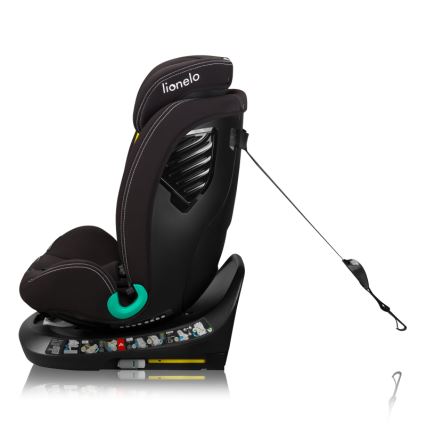 Lionelo - Drejbar autostol med base BASTIAAN ONE i-Size 40-150 cm Black Carbon