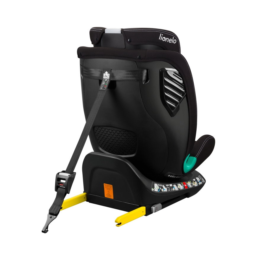 Lionelo - Drejbar autostol med base BASTIAAN ONE i-Size 40-150 cm Black Carbon
