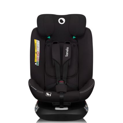 Lionelo - Drejbar autostol med base BASTIAAN ONE i-Size 40-150 cm Black Carbon