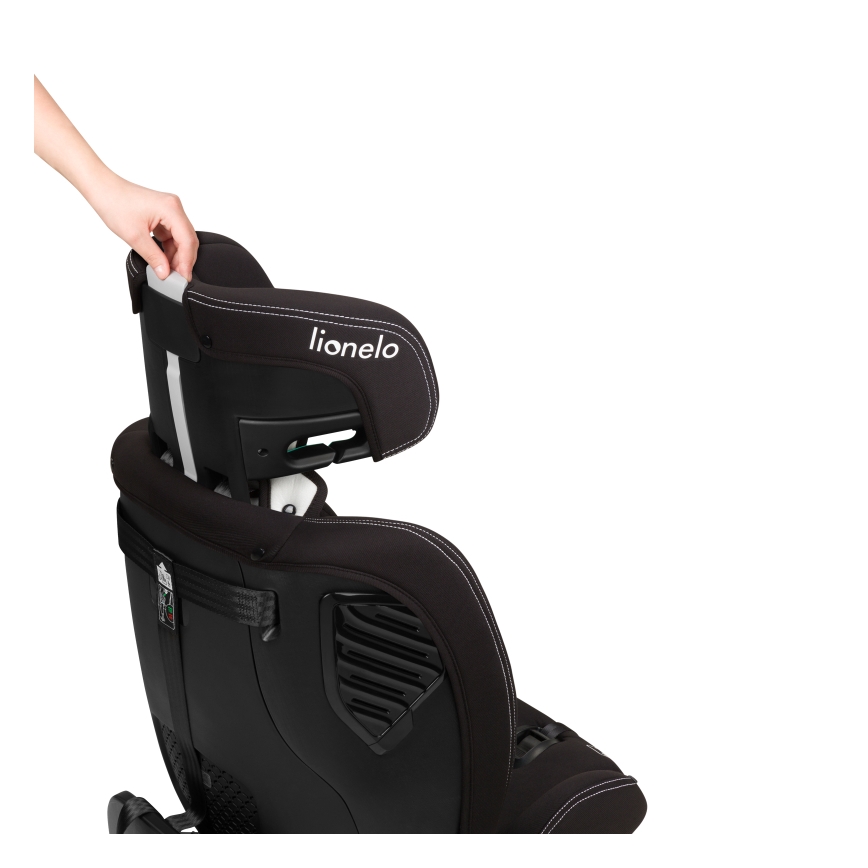 Lionelo - Drejbar autostol med base BASTIAAN ONE i-Size 40-150 cm Black Carbon