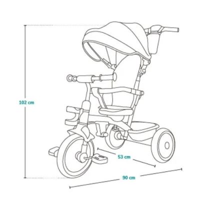 Lionelo - BERRY Tresold cykel Grå Sten