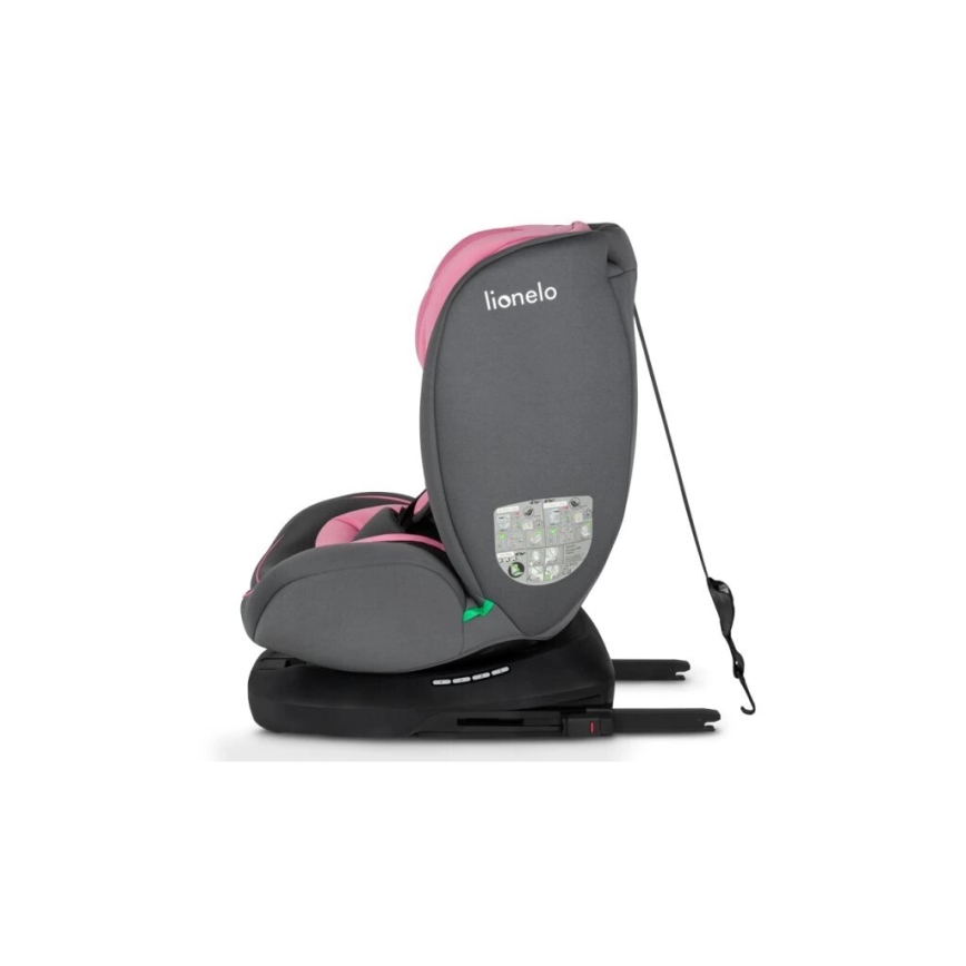 Lionelo - Bilstol BASTIAAN i-Size 40-150 cm grå/lyserød