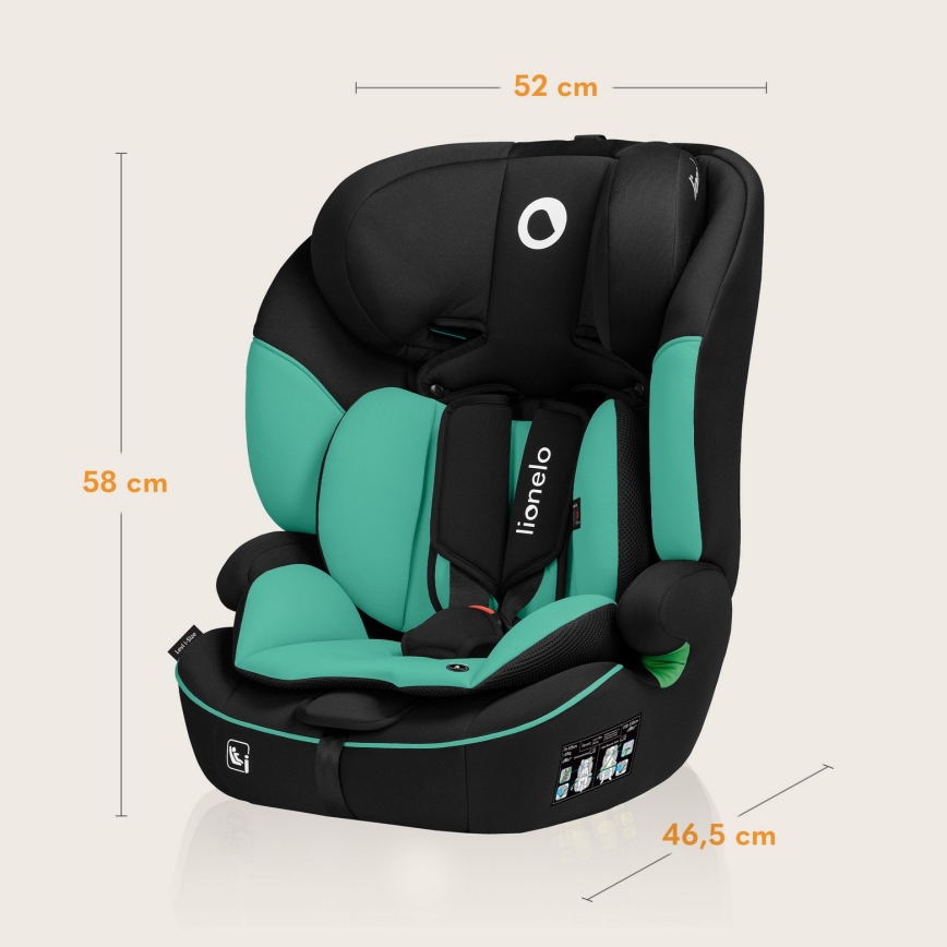 Lionelo - Bilstol LEVI i-Size 76-150 cm Grøn Emerald