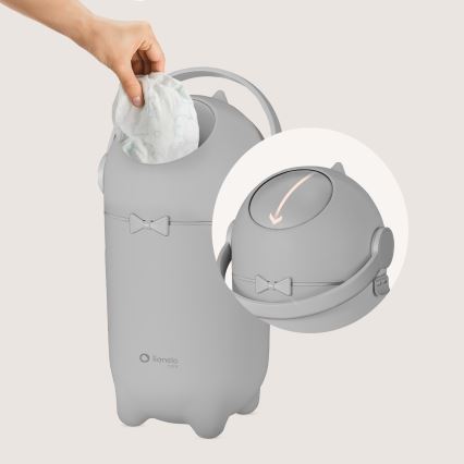 Lionelo - Blebøtte PUREBIN 10 l grå