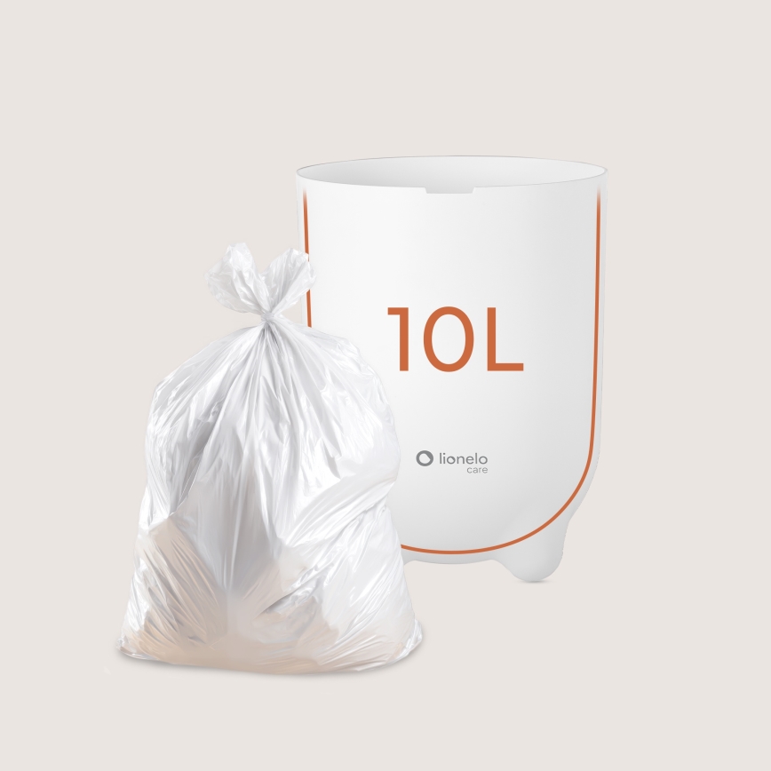 Lionelo - Blebøtte PUREBIN 10 l Hvid