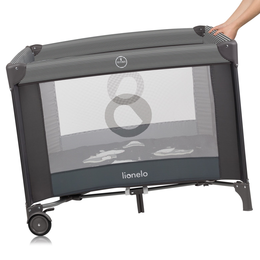 Lionelo - Bonnie Leges seng Grey Scandi