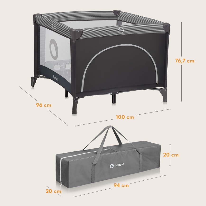 Lionelo - Bonnie Leges seng Grey Scandi