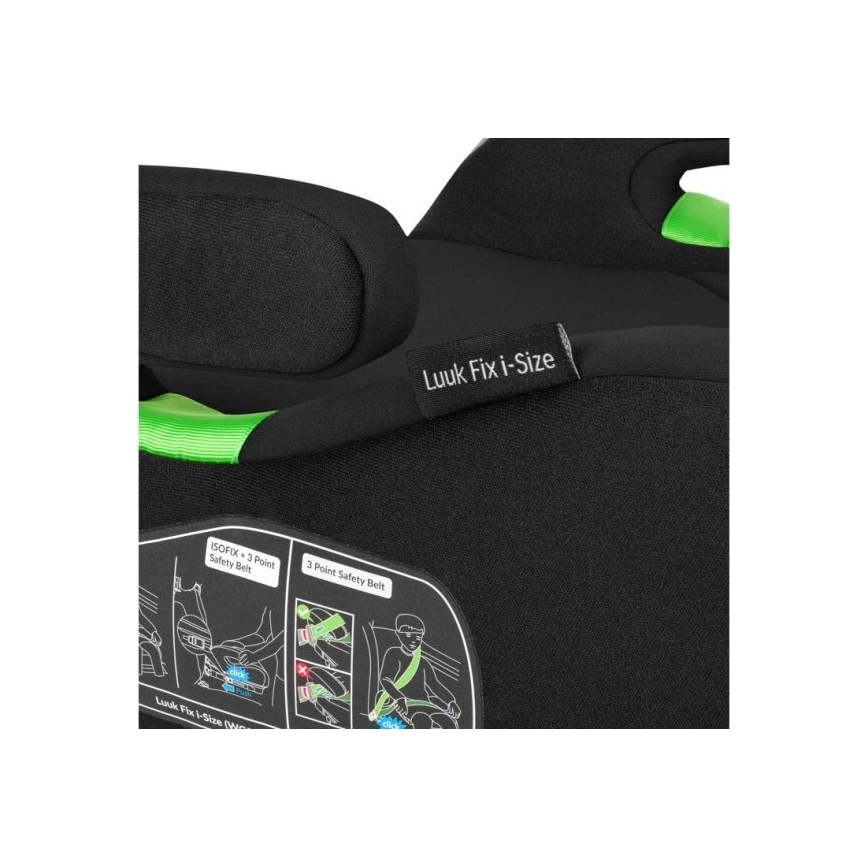 Lionelo - Boostersæde til bil LUUK FIX i-Str. 125-150 cm sort