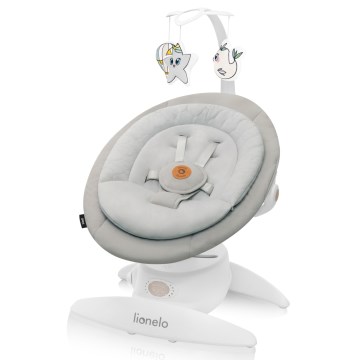 Lionelo - Børnegynge med melodi MELL Beige Sand 4xAA + fjernbetjening