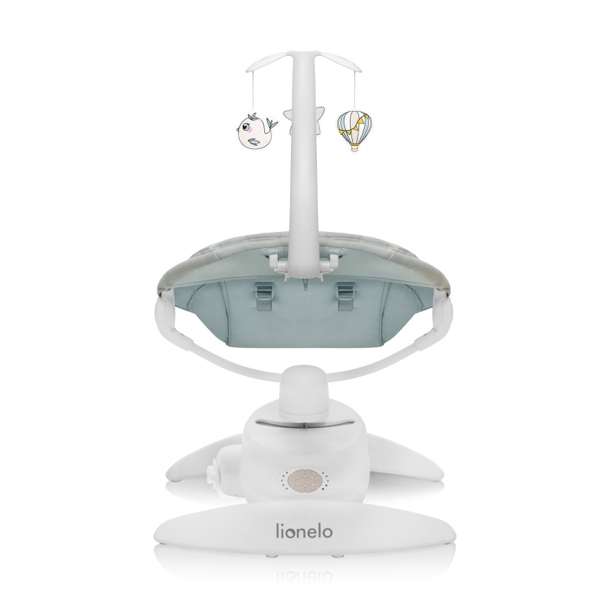 Lionelo - Børnegyngestol med melodi MELL Beige Sand 4xAA + fjernbetjening