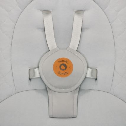 Lionelo - Børnegyngestol med melodi MELL Beige Sand 4xAA + fjernbetjening