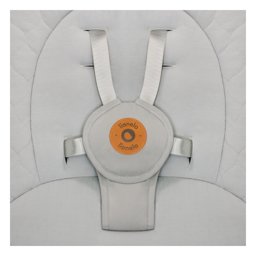 Lionelo - Børnegyngestol med melodi MELL Beige Sand 4xAA + fjernbetjening