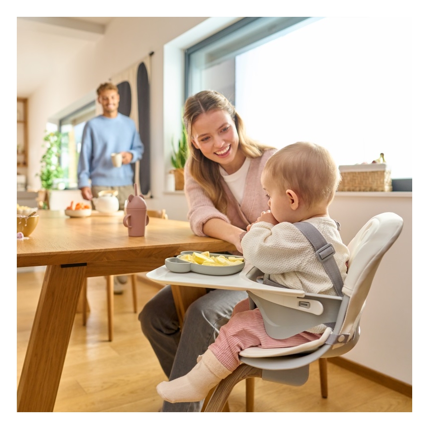 Lionelo - Børnehøjstol 2-i-1 DALIA hvid/grå