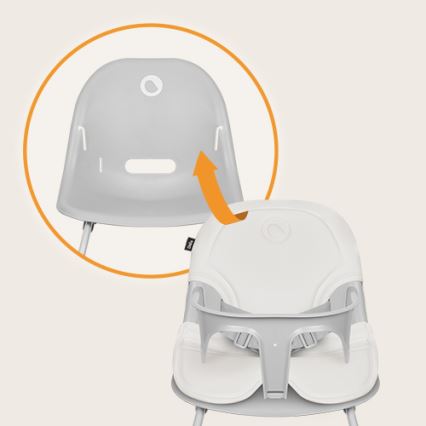 Lionelo - Børnehøjstol 2-i-1 DALIA hvid/grå