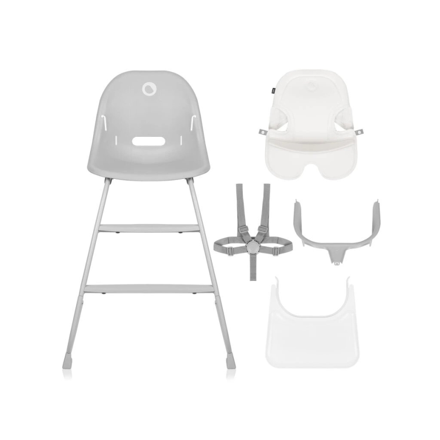 Lionelo - Børnehøjstol 2-i-1 DALIA hvid/grå