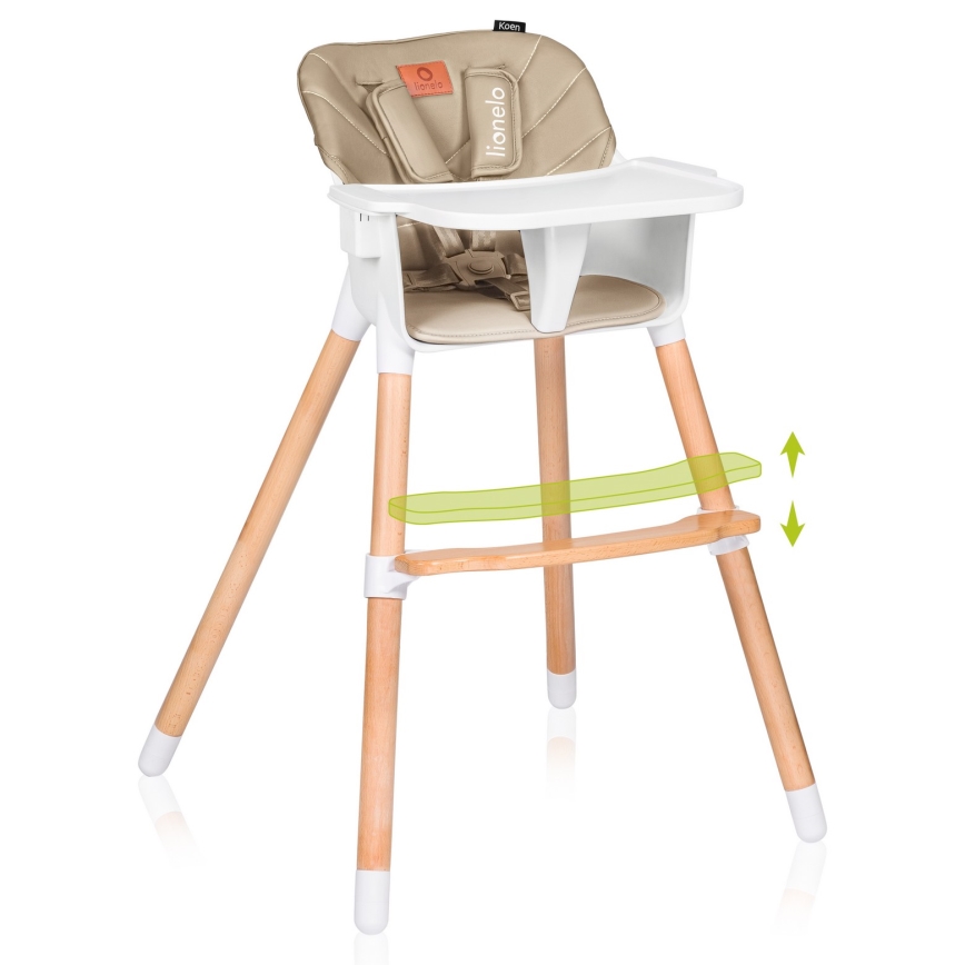Lionelo - Børnehøjstol 2i1 KOEN Beige Sand