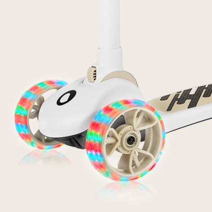 Lionelo - Børneløbehjul 2-i-1 FRANKY hvid/beige