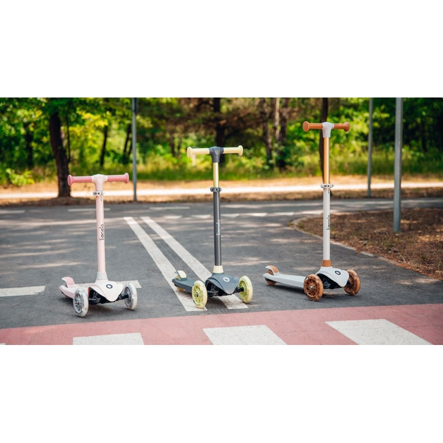 Lionelo - Børneløbehjul JESSY 3xAA grå/grøn