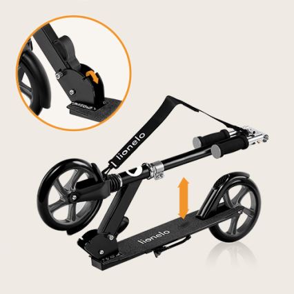 Lionelo - Børneløbehjul LUCA sort