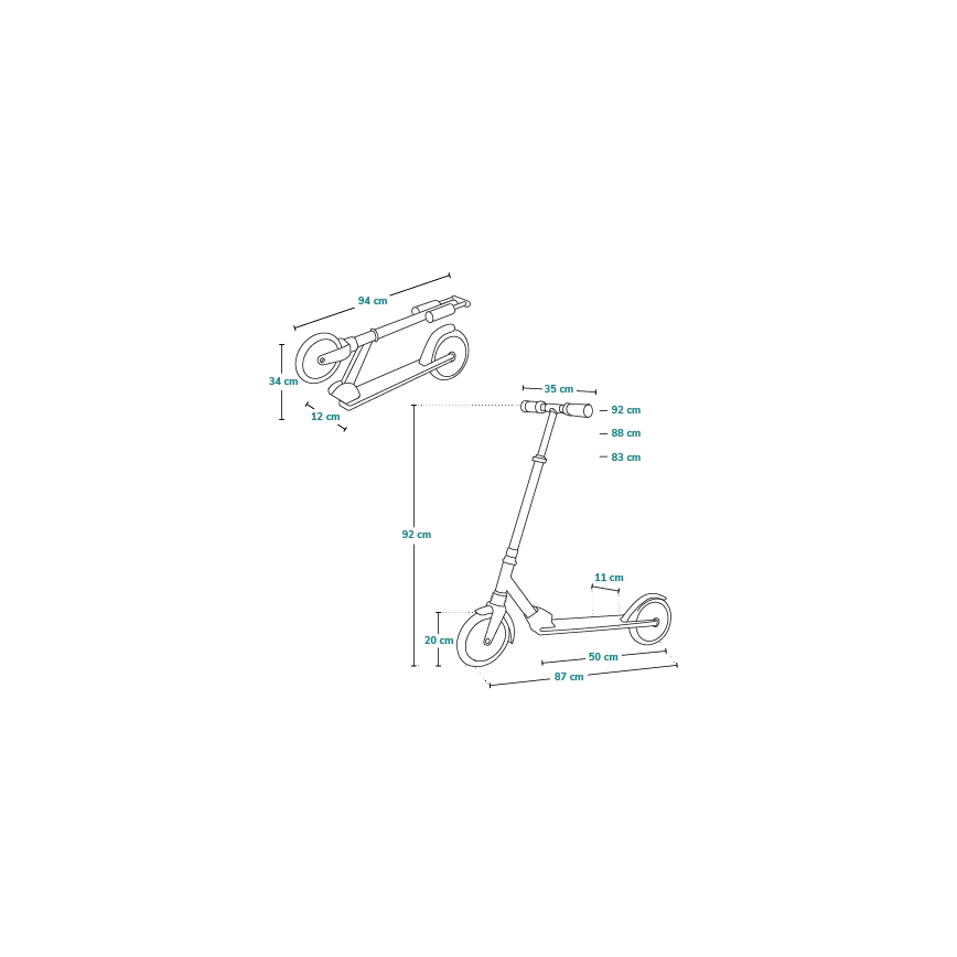 Lionelo - Børneløbehjul LUCA sort/lyserød