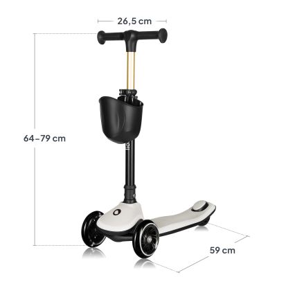 Lionelo - Børneløbehjul MEY 3xAAA Beige Sand