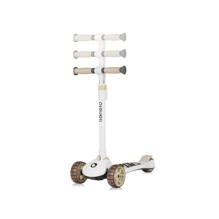 Lionelo - Børnescooter 2-i-1 FRANKY hvid/beige