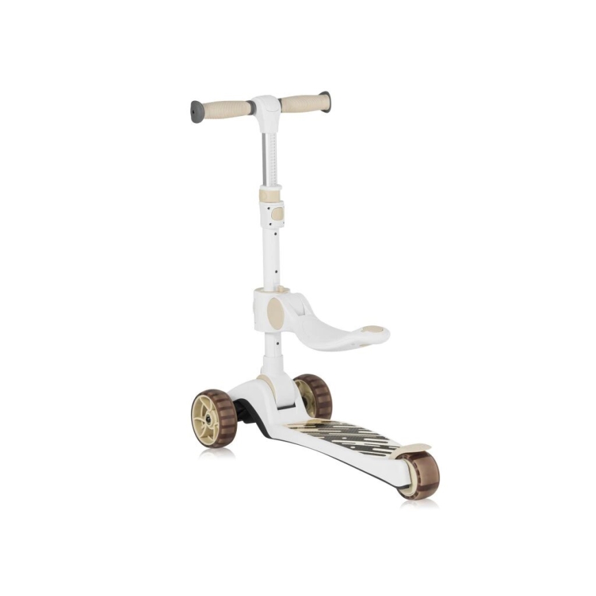 Lionelo - Børnescooter 2-i-1 FRANKY hvid/beige