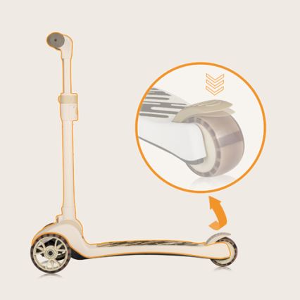 Lionelo - Børnescooter 2-i-1 FRANKY hvid/beige