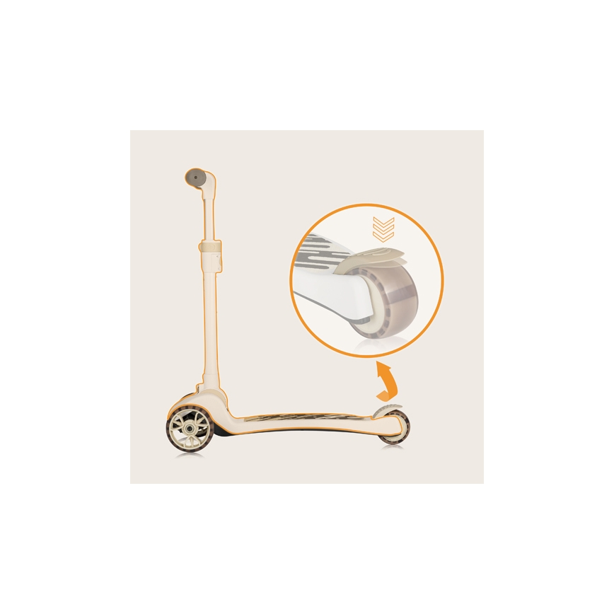Lionelo - Børnescooter 2-i-1 FRANKY hvid/beige