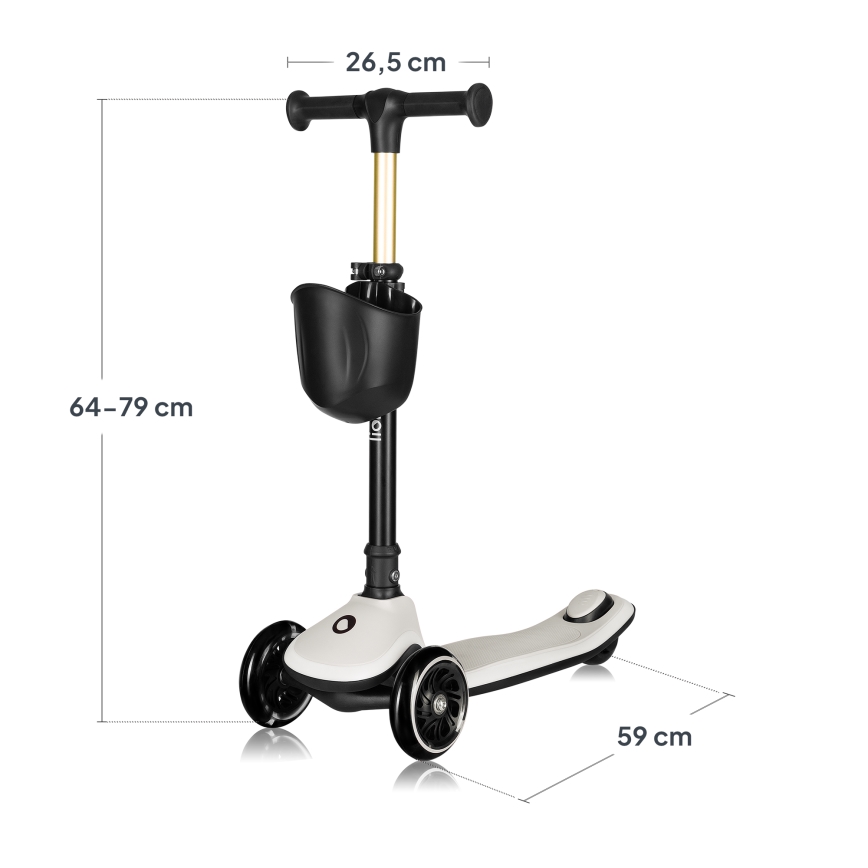 Lionelo - Børnescooter MEY 3xAAA Beige Sand
