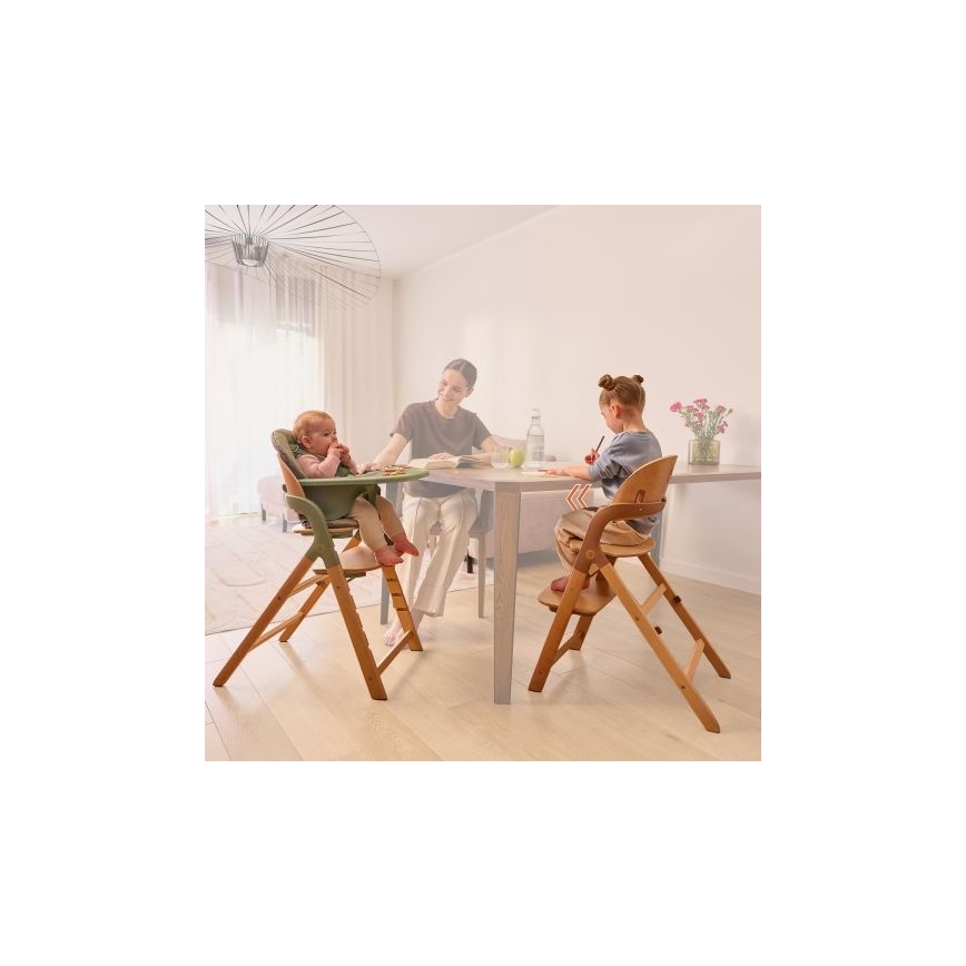 Lionelo - Børnespisestol 3-i-1 MEGAN Green Wood