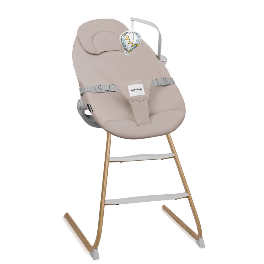 Lionelo - Børnespisestol 4-i-1 DALIA SET Grey Stone Natural
