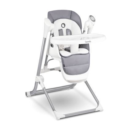 Lionelo - Børnespisestol NILES Grå 4xAA